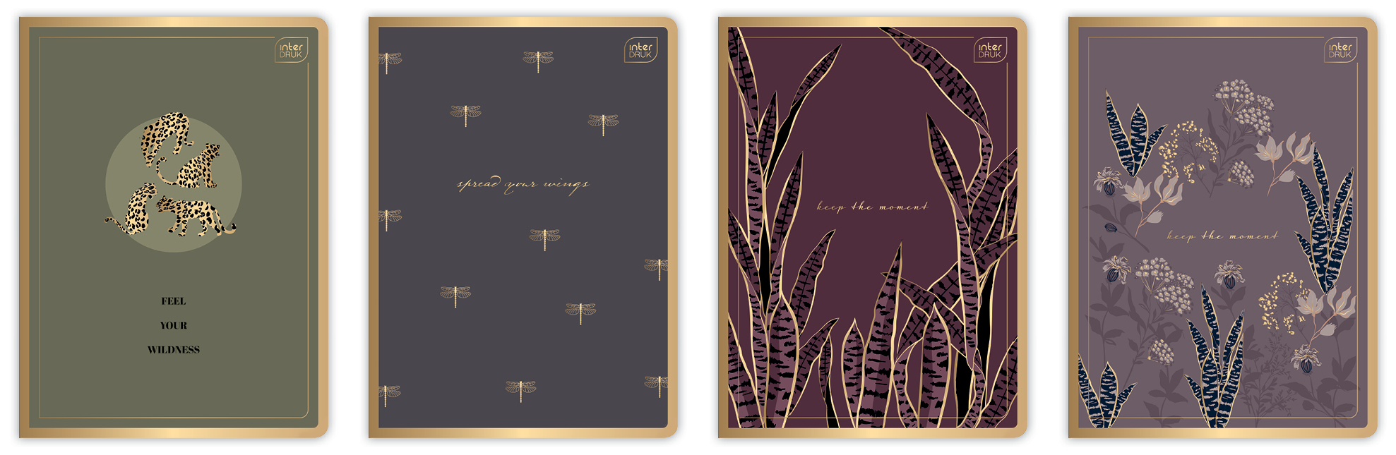 Zeszyt w kratkę A5, Metallic Satin Gold, 96 kartek, Interdruk
